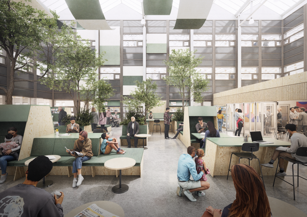 Borger- og bibliotekshus på Rådhusstrædet i Ikast